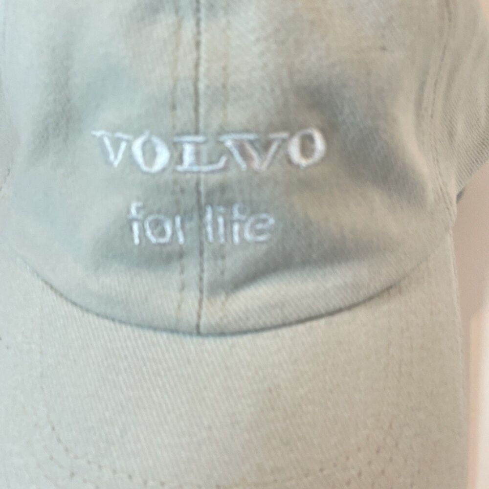 Authentic Volvo "For Life" Official Cap New With Tags Tan Khaki Driving Hat - Picture 2 of 11
